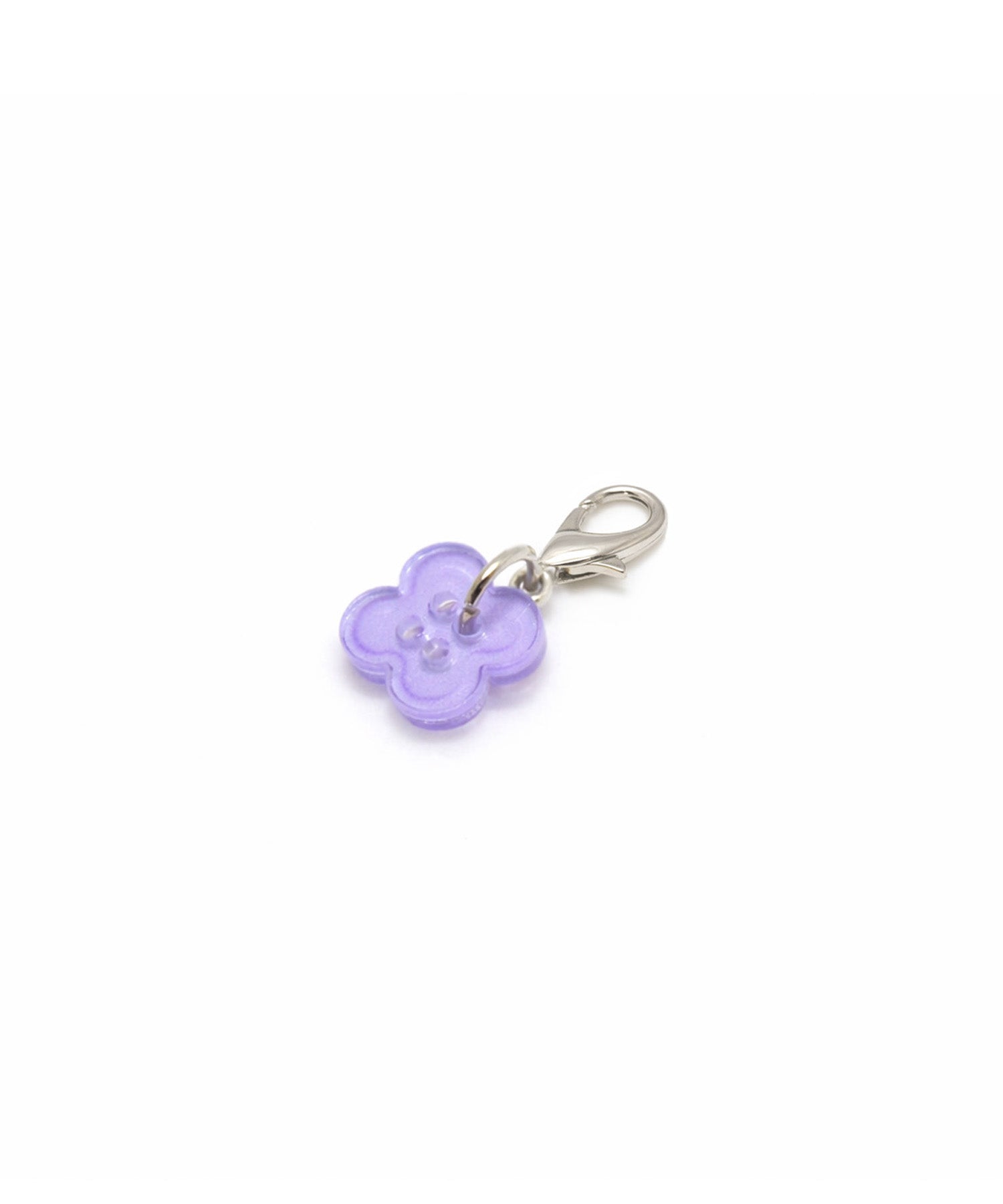 acrylic button_clover_purple
