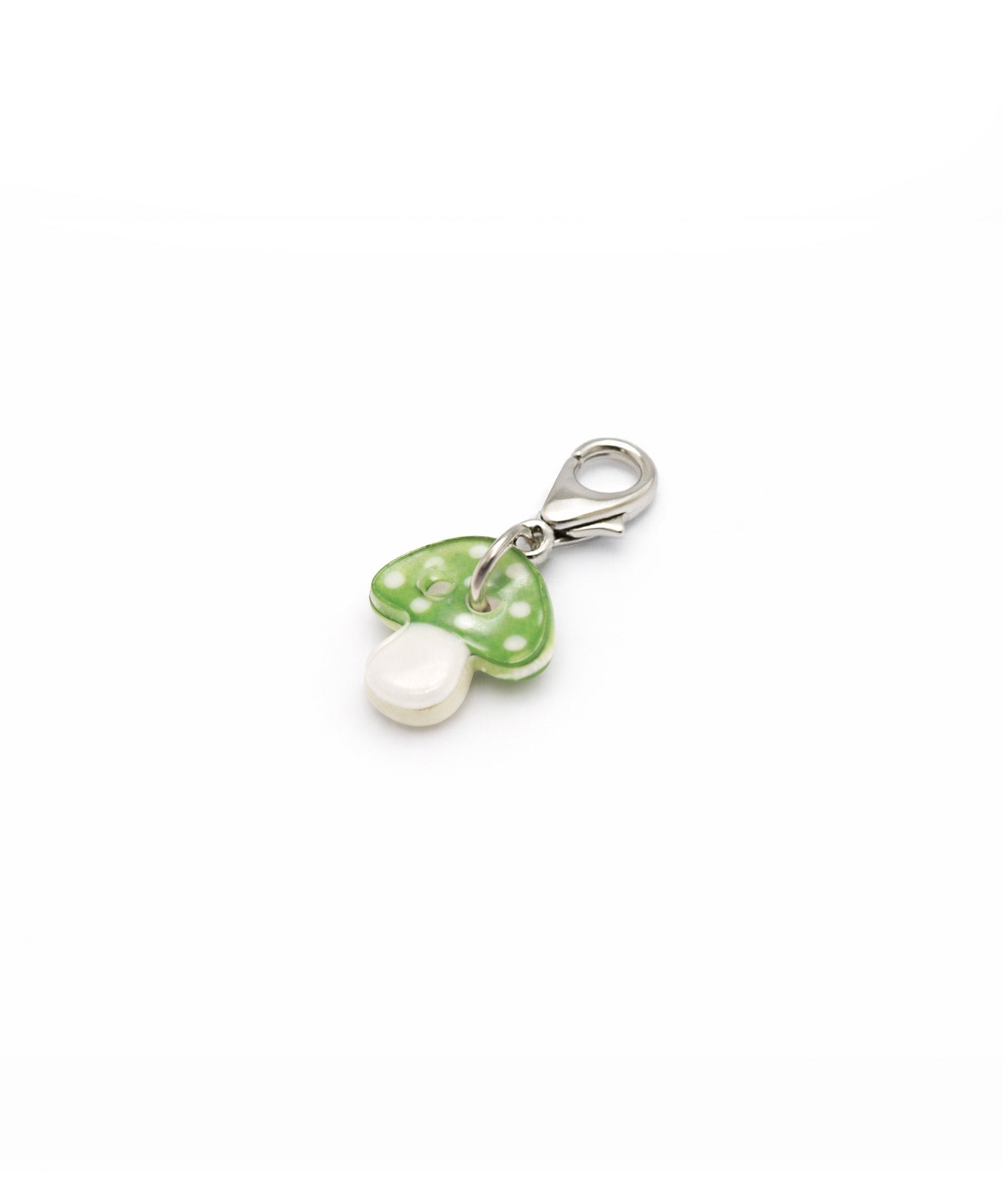 acrylic button_mushroom_green