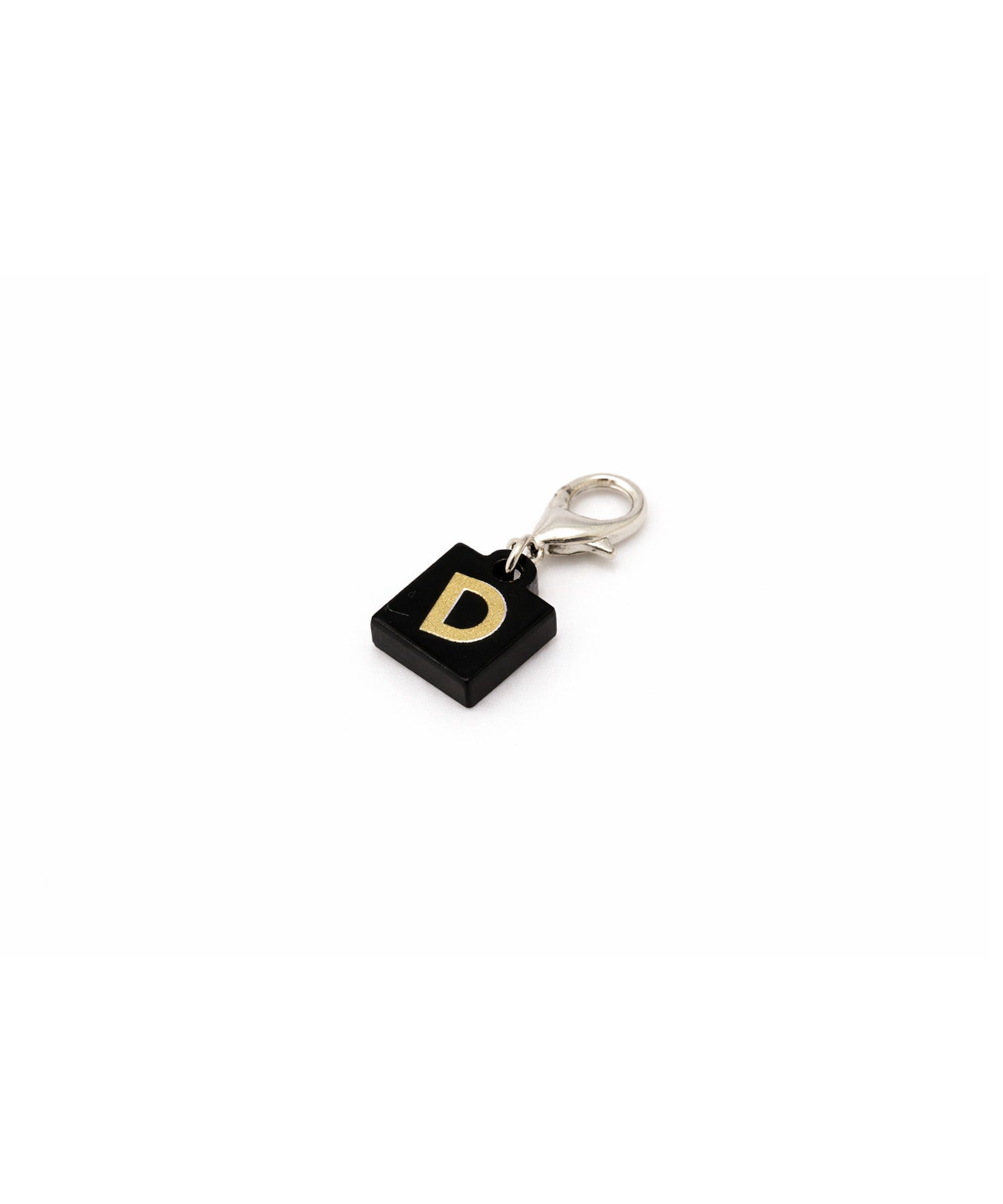 acrylic charm_square_initials_black_D-1