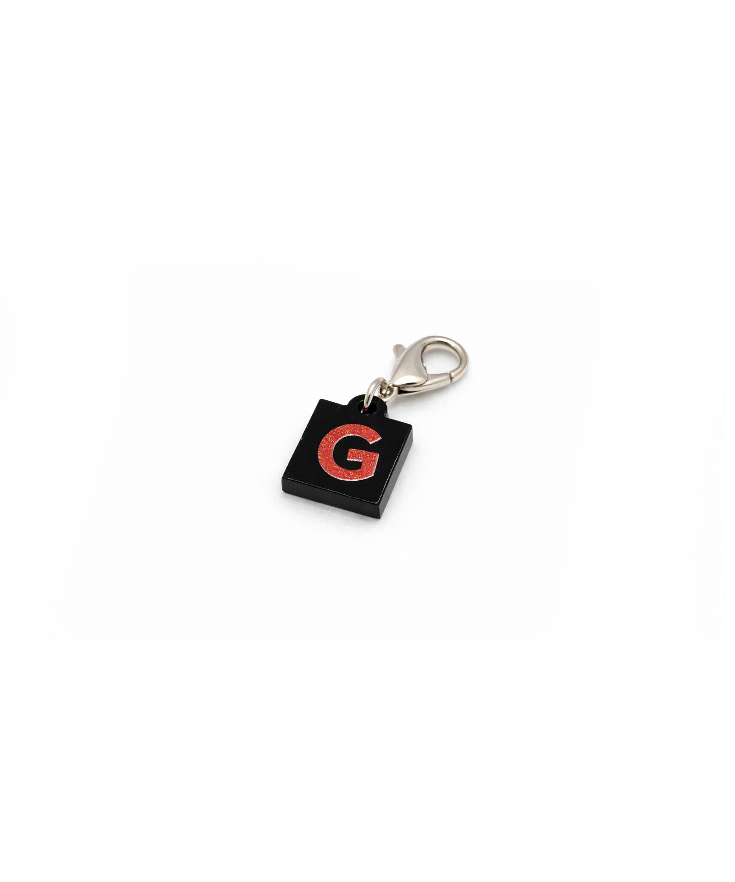 acrylic charm_square_initials_black_G