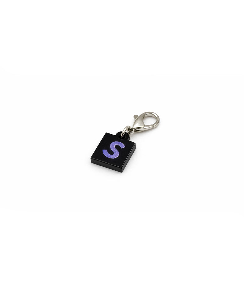 acrylic charm_square_initials_black_S-zoom-