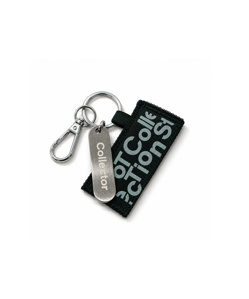 lighter keyring black denim(lettering)-zoom-