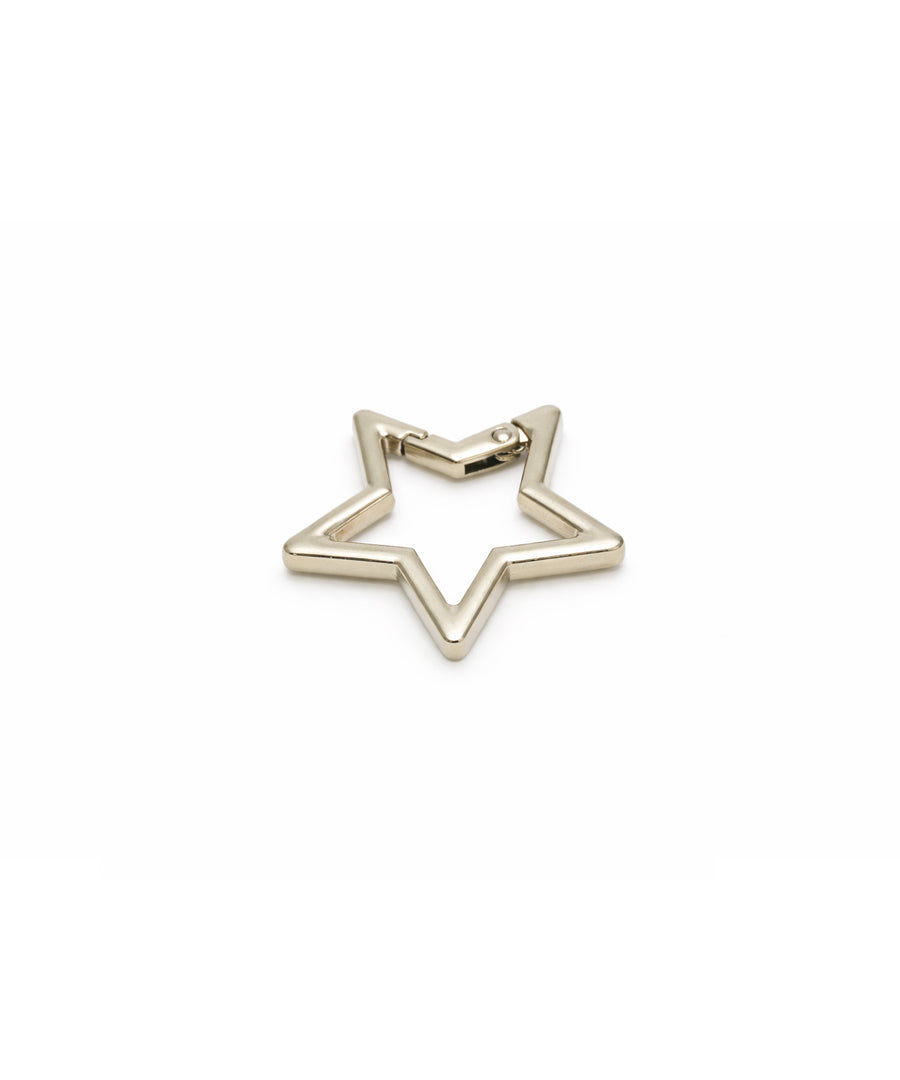 small carabiner_large star_silver