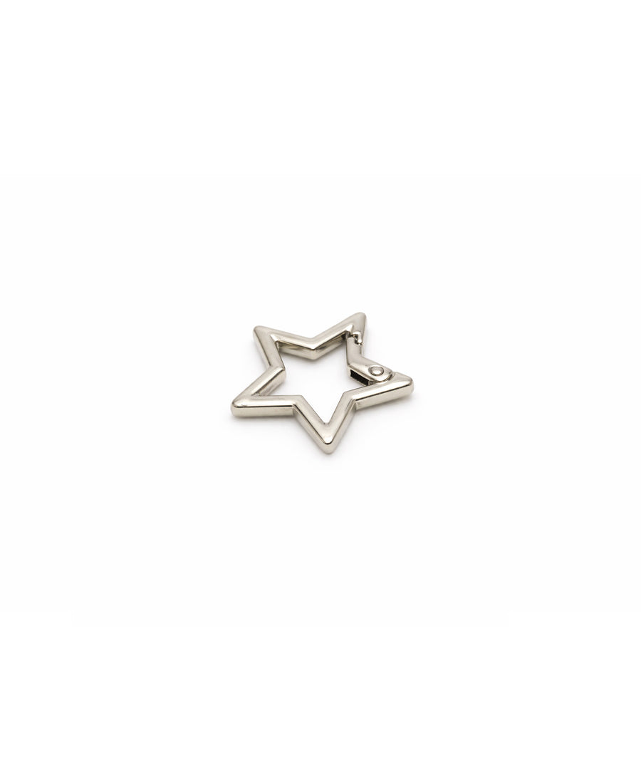 small carabiner_small star_silver